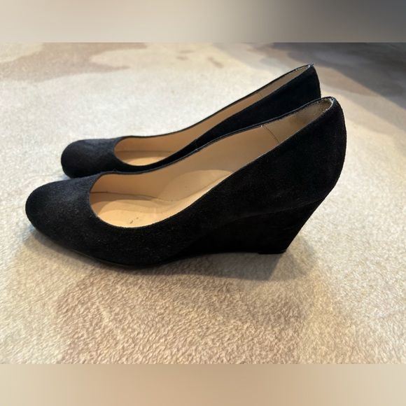 LK Bennett Shoes - LK Bennett London Bayleen Black Suede Wedge Heels 39